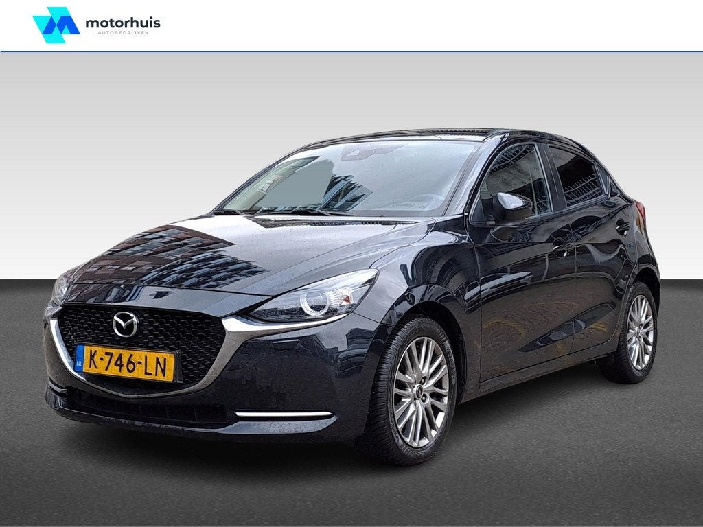 Mazda 2 1.5 SKYACTIV-G 90PK LUXURY NAVI CAMERA HUD LED ECC N, Auto's, Mazda, Voorwielaandrijving, 4 cilinders, Zwart, Origineel Nederlands