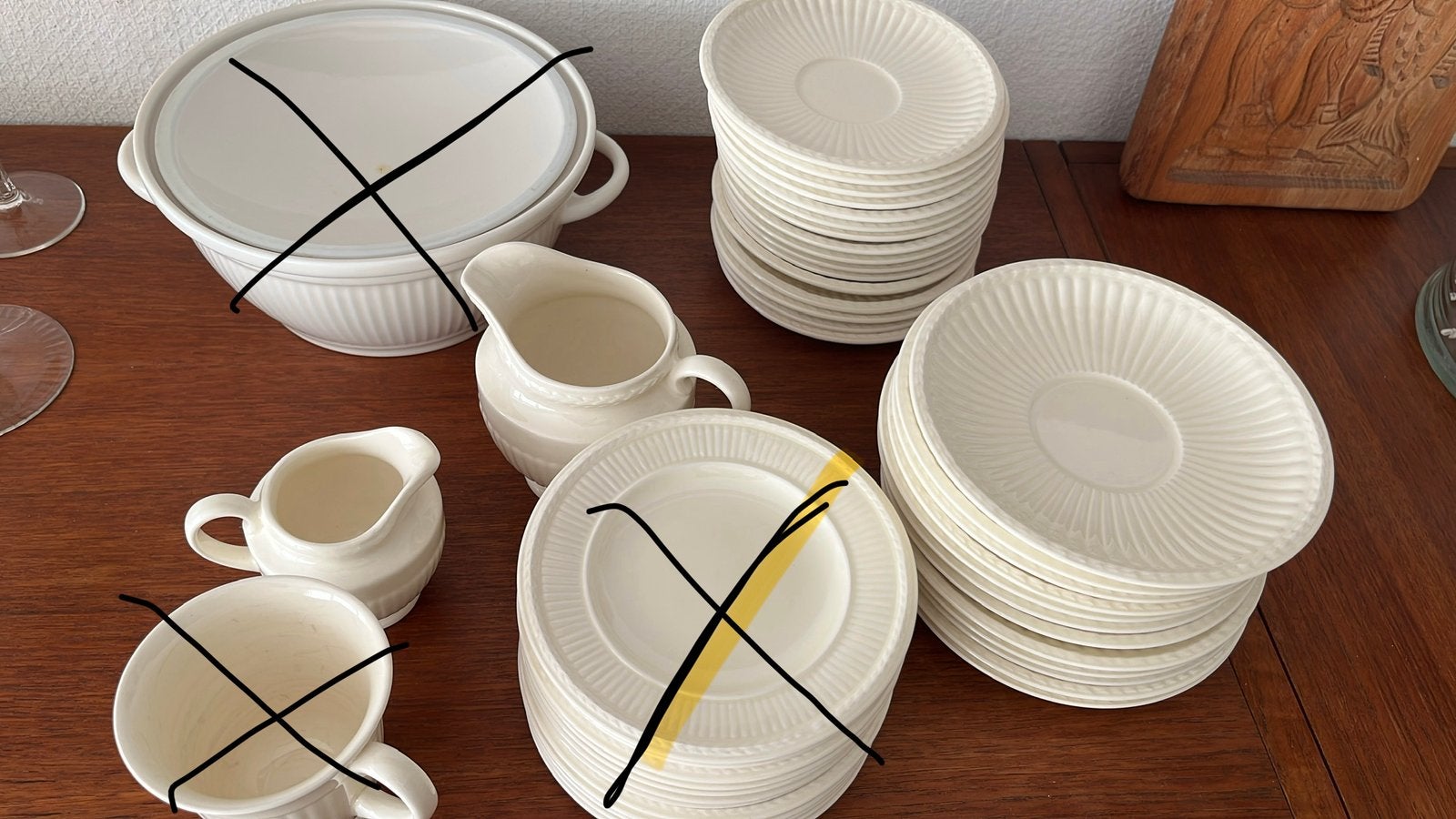 Wedgwood Edme schoteltjes en kannetjes, Ophalen
