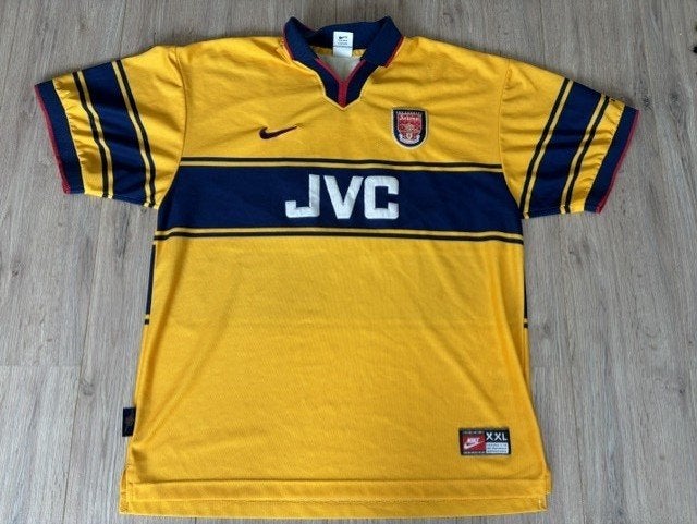 Arsenal Uitshirt 1997/1999 met Bergkamp bedrukking maat XXL, Sport en Fitness, Groter dan maat XL, Ophalen of Verzenden, Gebruikt