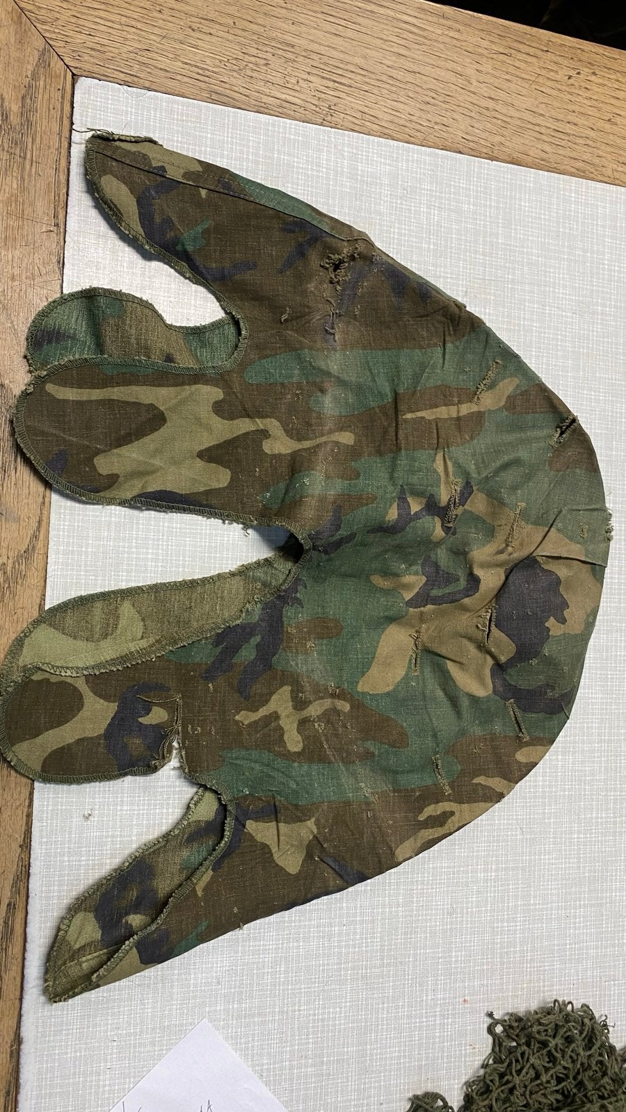 US Helmdekje Binnenzijde Camouflage. Dubbelzijdig, Verzamelen, Amerika, G, G, G