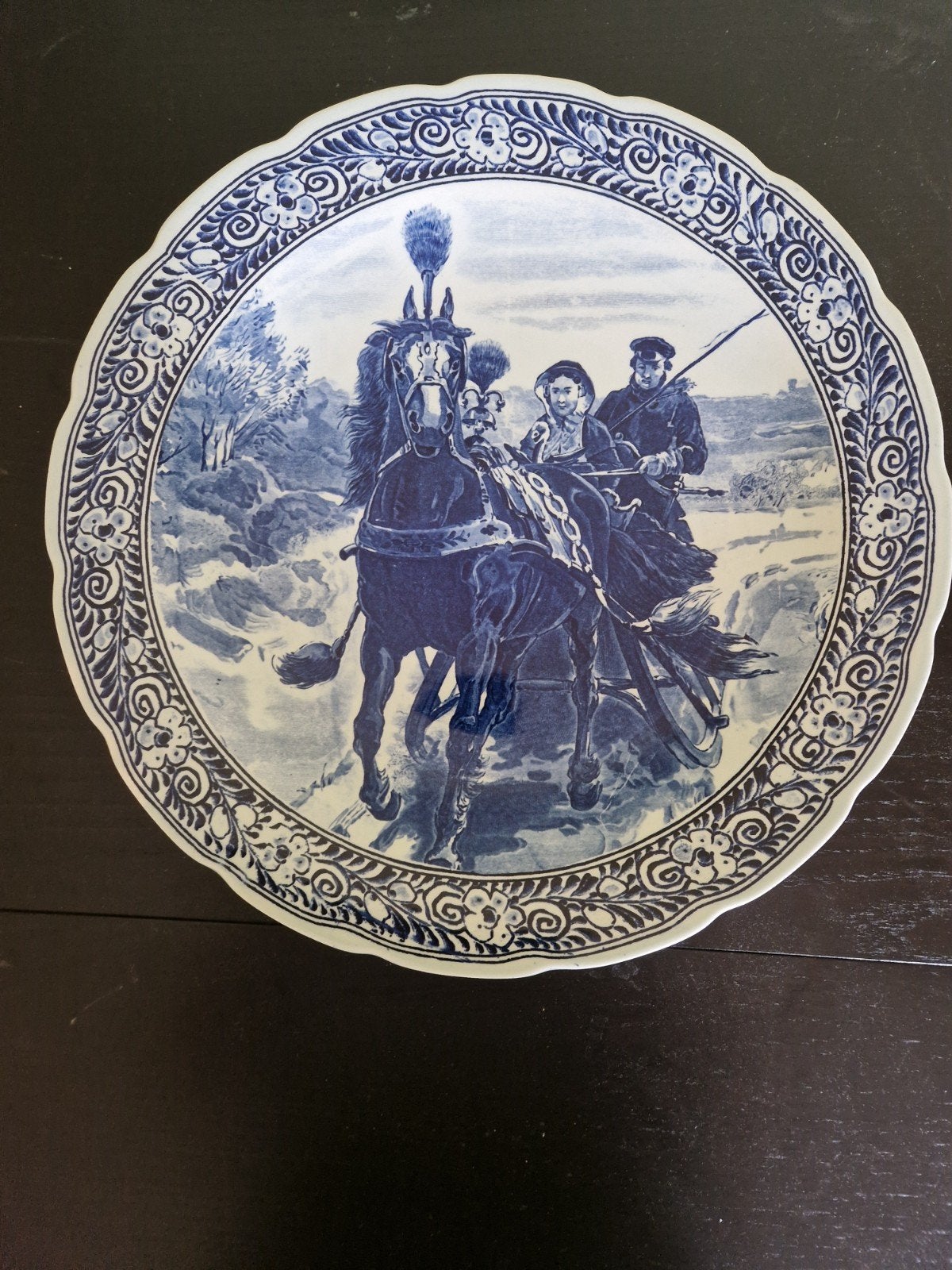Antiek Delfts Blauw Wandbord - Royal Sphinx Maastricht, Antiek en Kunst, Ophalen of Verzenden