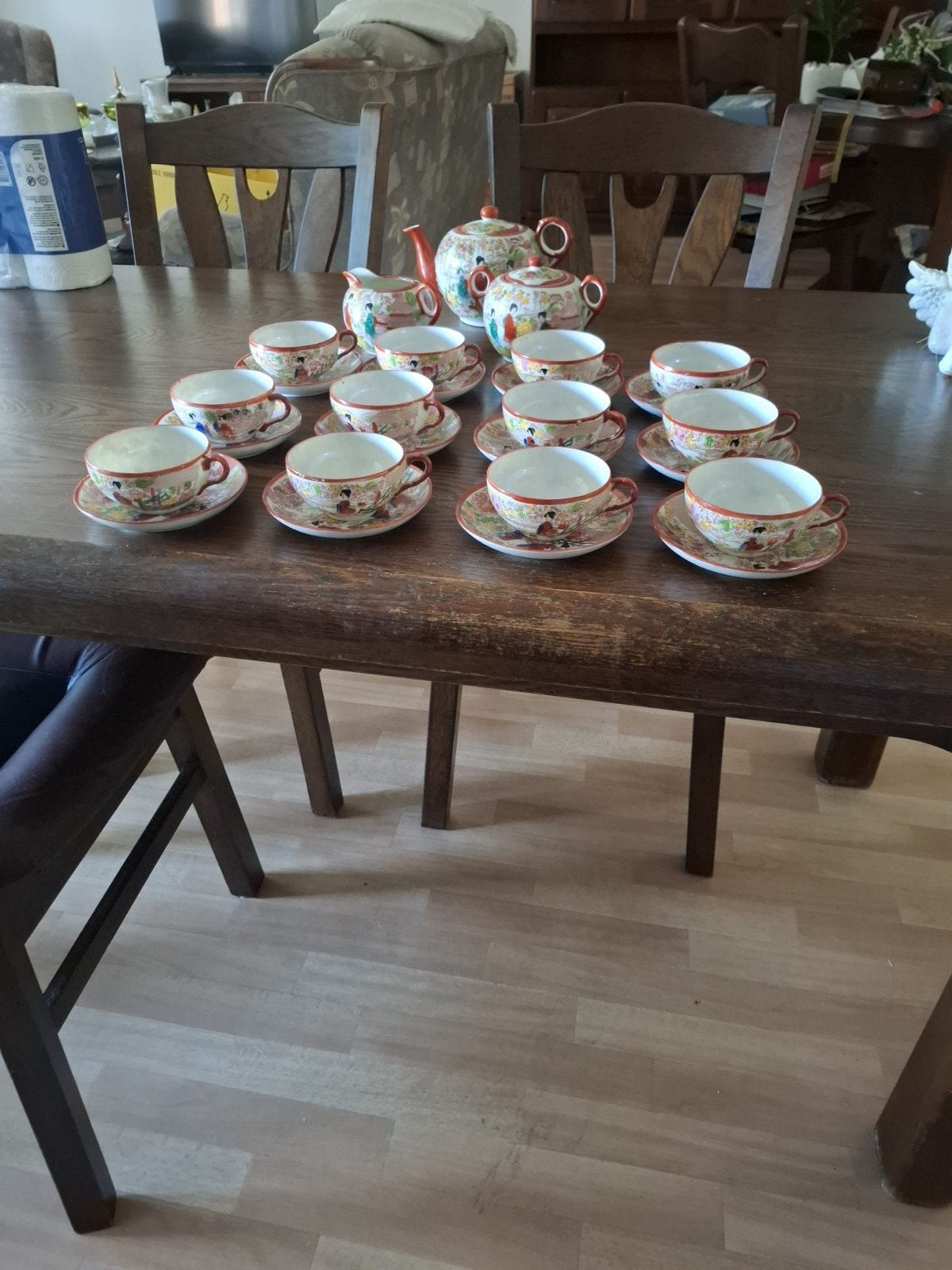 oud theeservies, Ophalen
