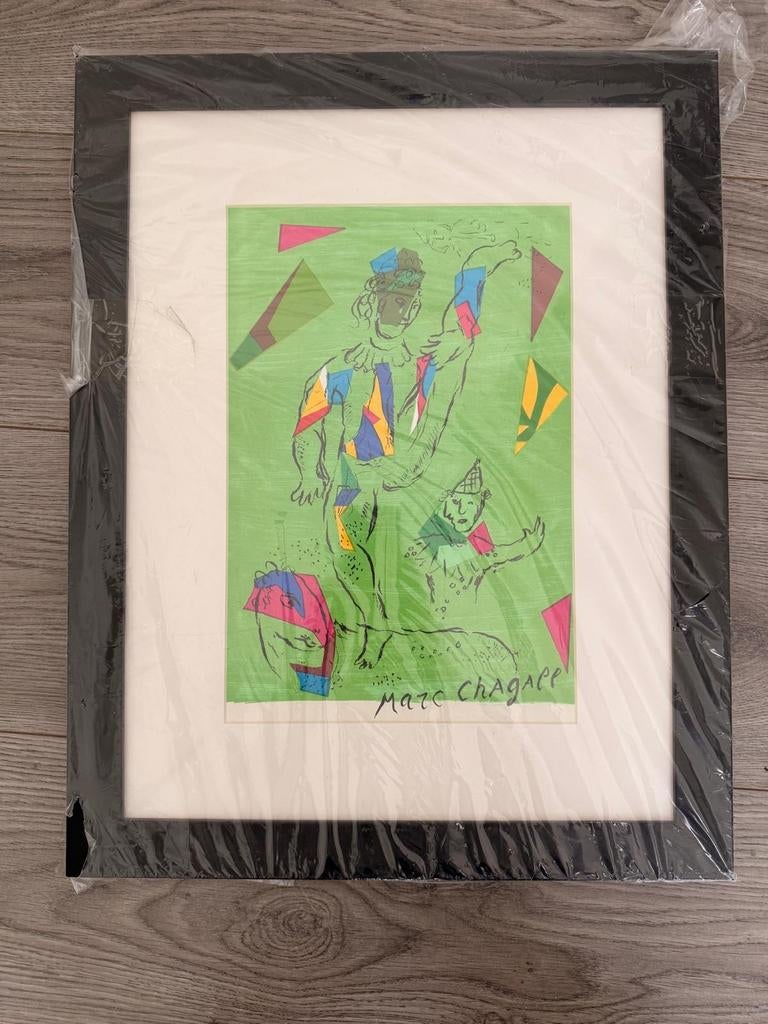 Marc Chagall - L'Acrobate Vert - Originele Lithografie, Antiek en Kunst, Ophalen