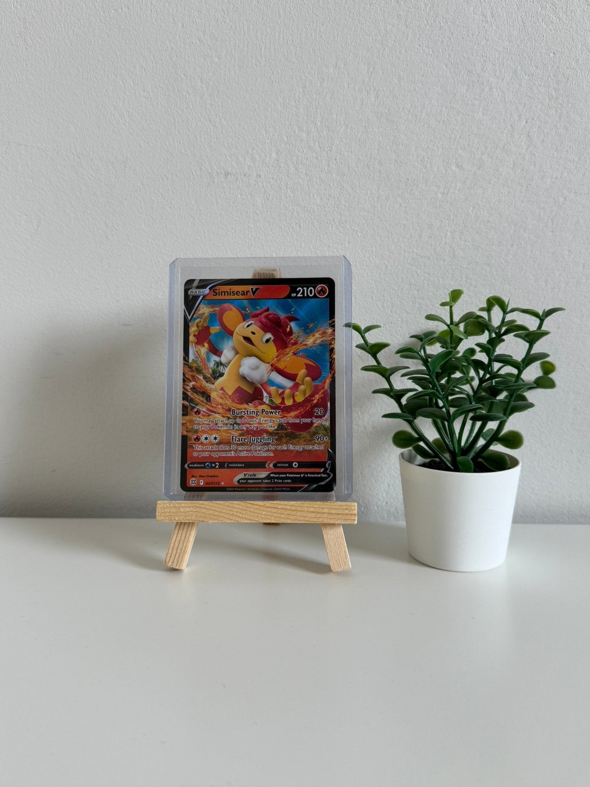 Simisear V Pokémon kaart, Ophalen of Verzenden, Zo goed als nieuw