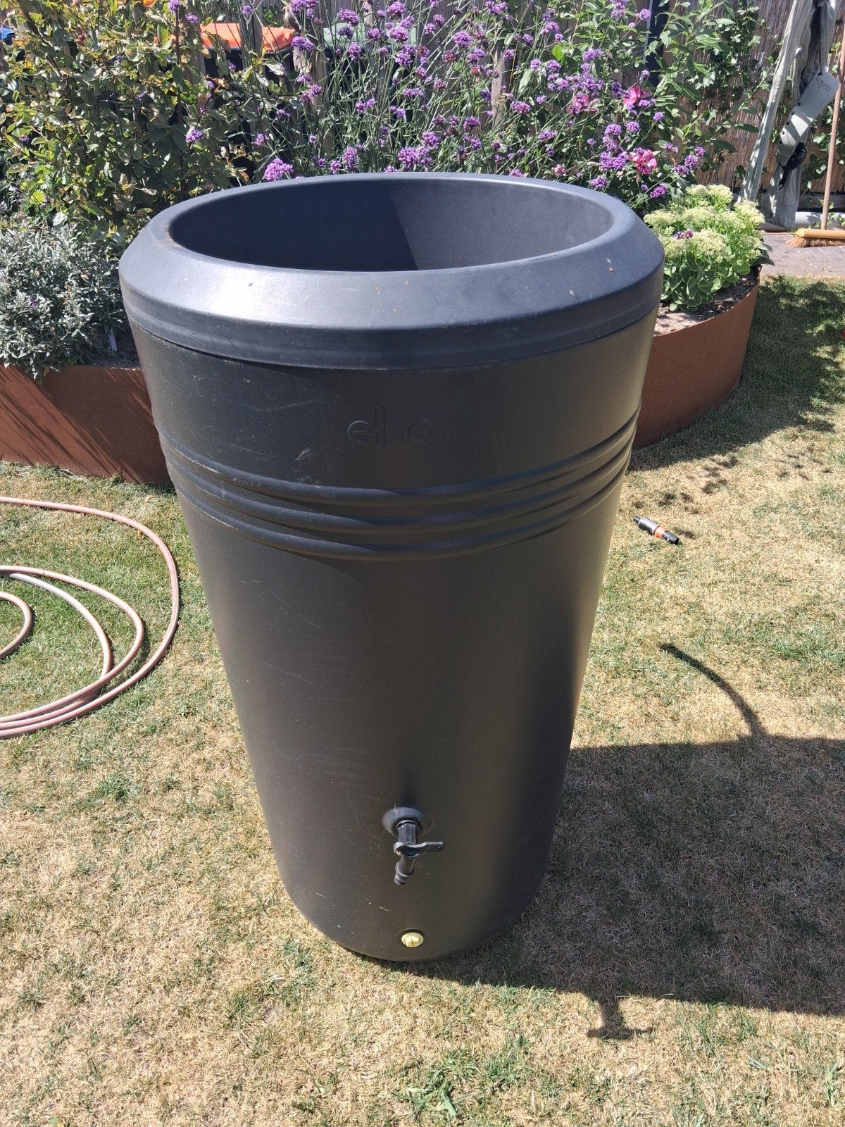 Elho regenton met plantenbak 200L, Tuin en Terras, Regentonnen, 150 liter of meer, Ophalen