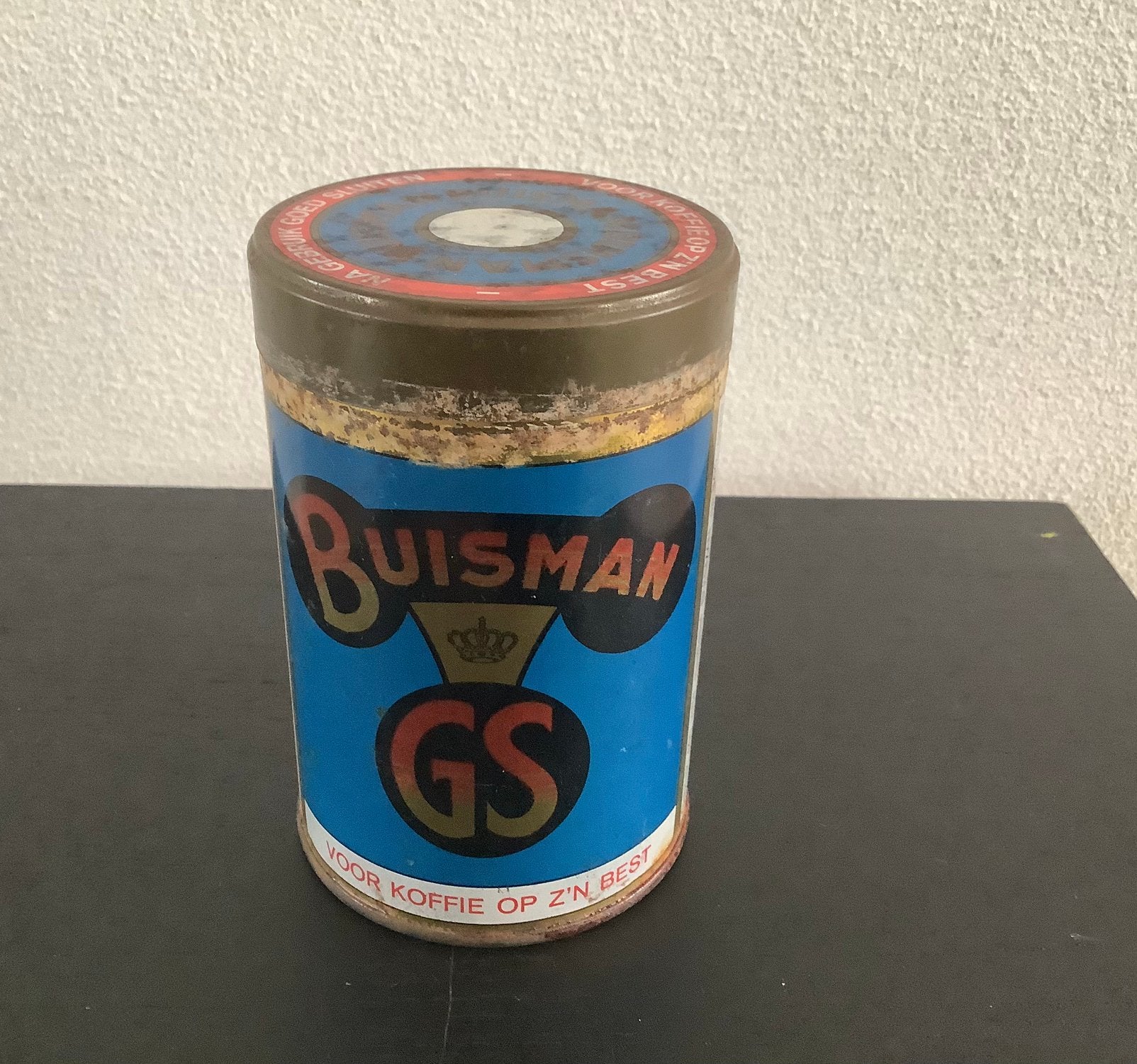 Vintage Buisman blikje met lepeltje, Ophalen of Verzenden, Zo goed als nieuw, Overige