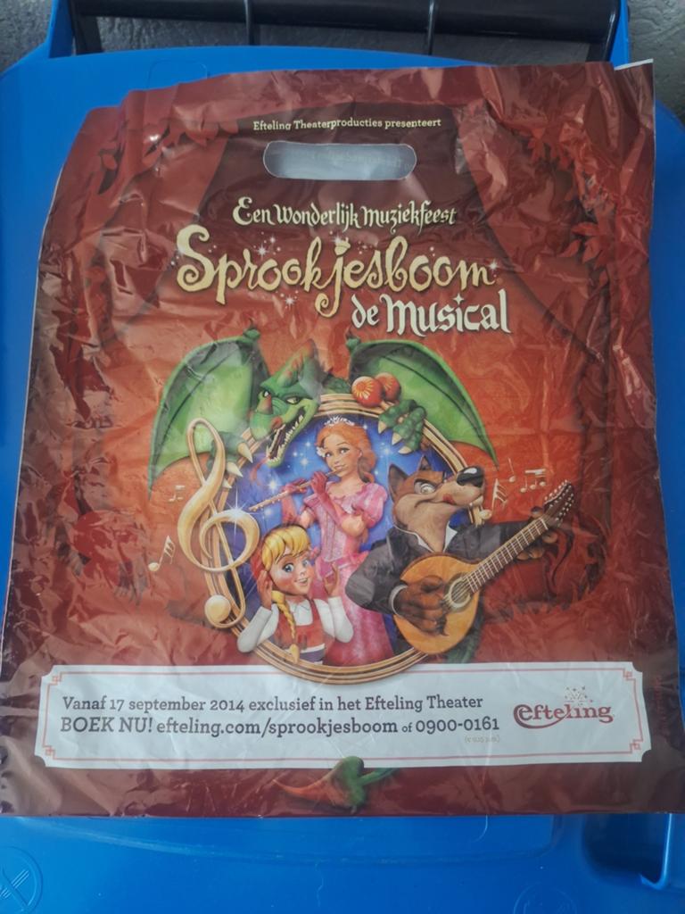 Efteling Sprookjesboom de Musical tas, Ophalen of Verzenden, Gebruikt, Gebruiksvoorwerp