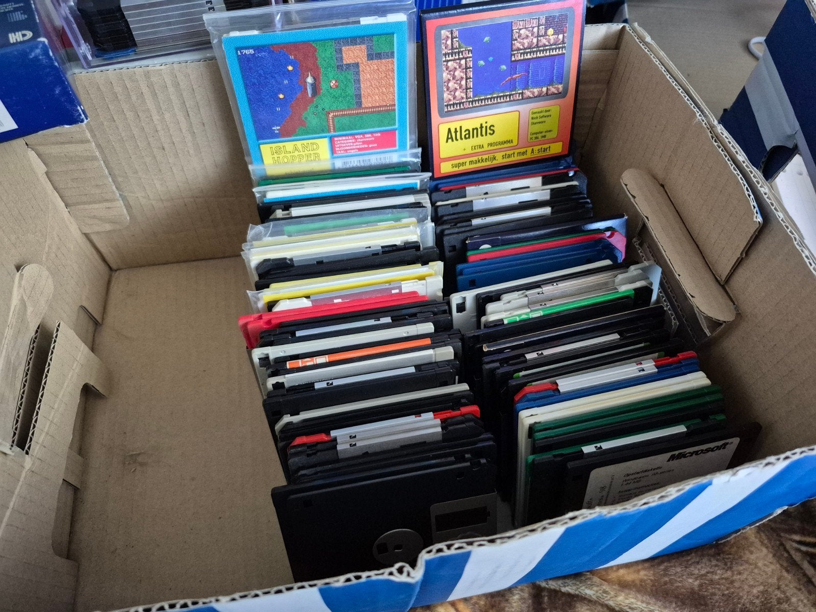 Grote partij vintage diskettes met software en games, Computers en Software, Verzenden, Gebruikt, Windows