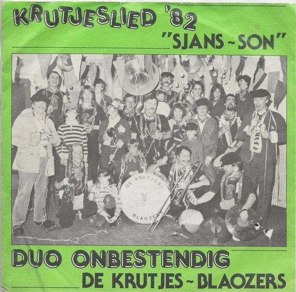 Single (1982) Duo Onbestendig, De Krutjes – Krutjeslied '82, Gebruikt, 7 inch, Ophalen of Verzenden, Fotohoes