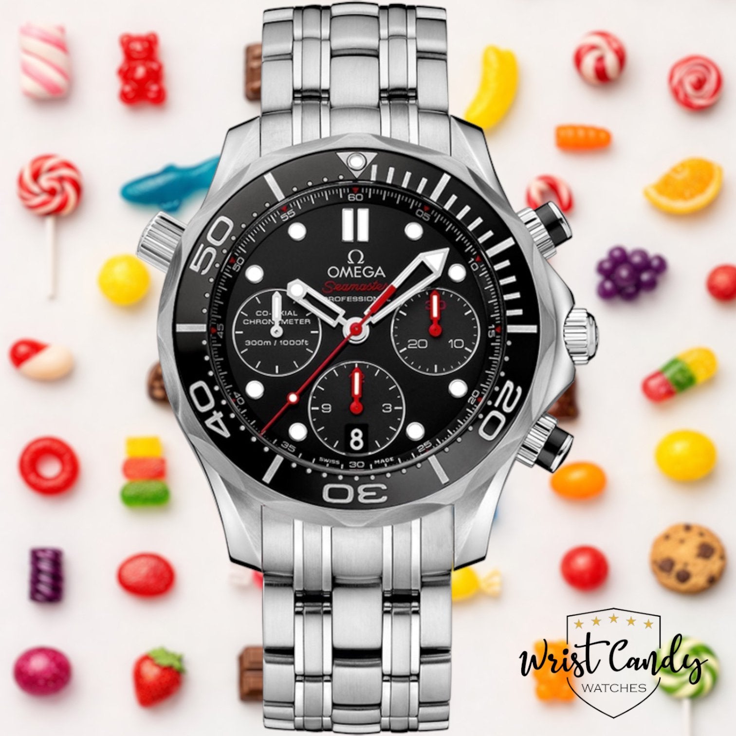 Omega Seamaster Chrono • 2016 • recente service • topstaat, Sieraden, Tassen en Uiterlijk, Horloges | Heren, Info@wristcandy.nl