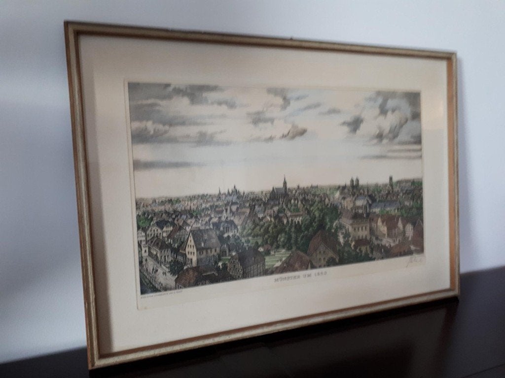 "Münster um 1850", Gelimiteerde oplage, Ophalen, Landschappen