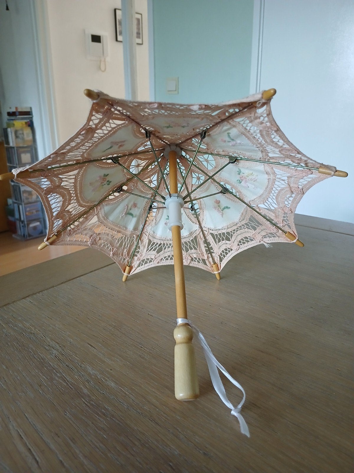 oud rose paraplu voor pop, Antiek en Kunst, Ophalen of Verzenden