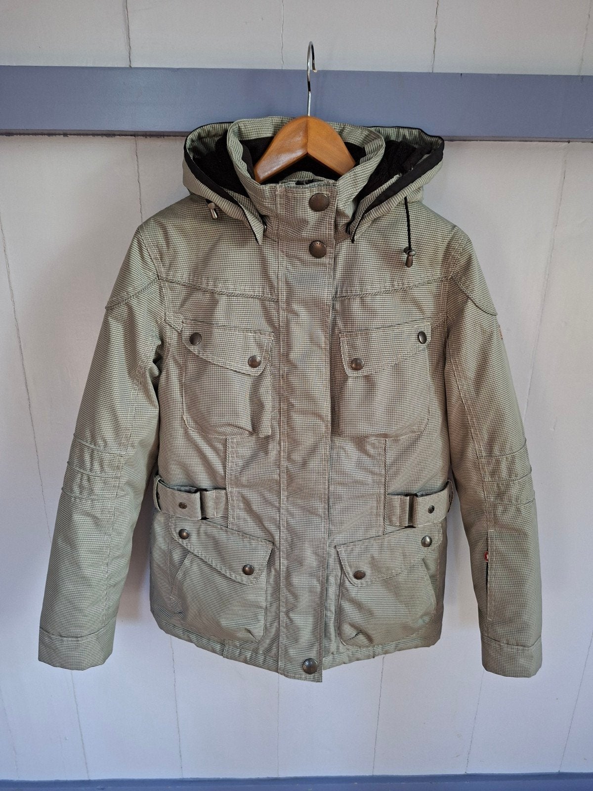 Zwart/Witte "Wellensteyn" dames winterjas. Mt.S., Wellensteyn, Meerkleurig, Ophalen of Verzenden, Zo goed als nieuw