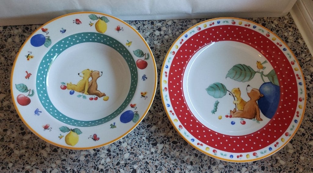 2 borden Kiddy Bears Villeroy & Boch, Ophalen of Verzenden, Zo goed als nieuw, Bord(en), Overige stijlen