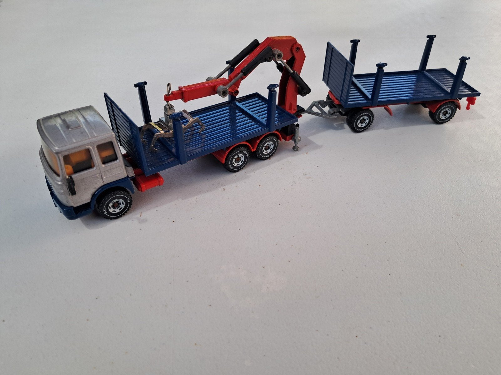 Siku 3810 MAN met aanhanger Grijs/ Blauw, Ophalen of Verzenden, Gebruikt, SIKU