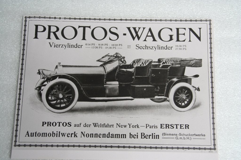 Persfoto Protos 18/38PS Torpedo Doppelphaeton (1910) (2), Ophalen of Verzenden, Nieuw, Overige merken