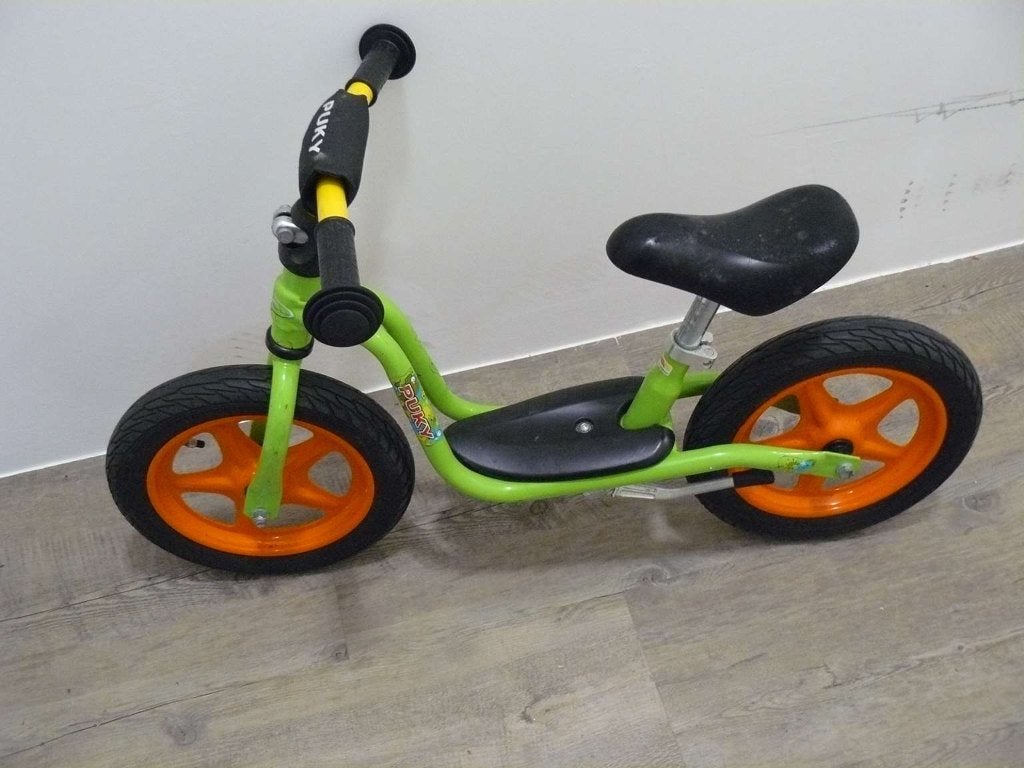 Puky loopfiets groen met standaard en luchtbanden., Ophalen, Zo goed als nieuw, Loopfiets