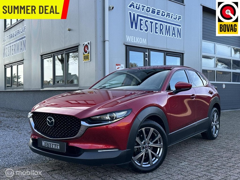 Mazda CX-30 2.0 e-SkyActiv M Hybrid Luxury AUT Acc Leer Trek, Auto's, Mazda, 1998 cc, Gebruikt, 4 cilinders, 150 pk