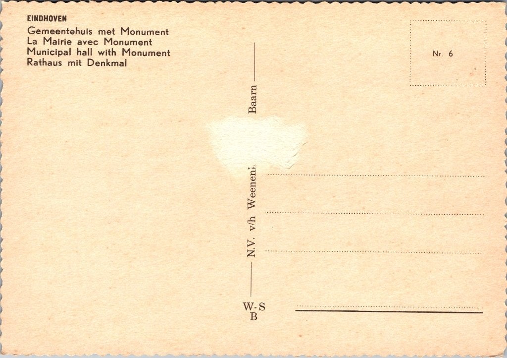 Eindhoven - 10 ansichtkaarten Stadhuis, Verzenden, 1960 tot 1980, Gelopen, Noord-Brabant