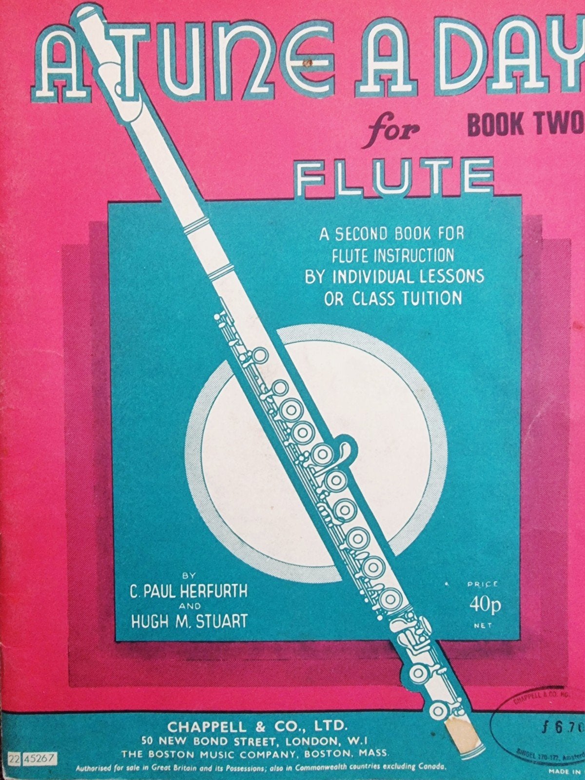 A Tune a Day for Flute - Book Two Fl17, Gebruikt, Les of Cursus, Dwarsfluit of Piccolo, Ophalen of Verzenden