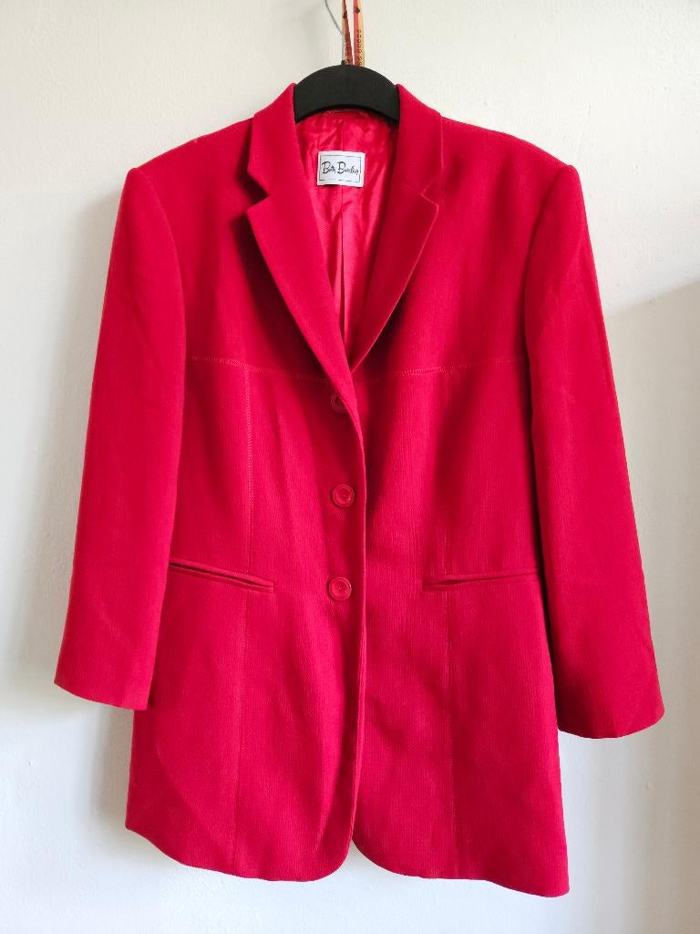 Mooi 2-delig rood mantelpakje van Gerry Weber mt. 40, Maat 38/40 (M), Kostuum of Pak, Ophalen of Verzenden, Zo goed als nieuw
