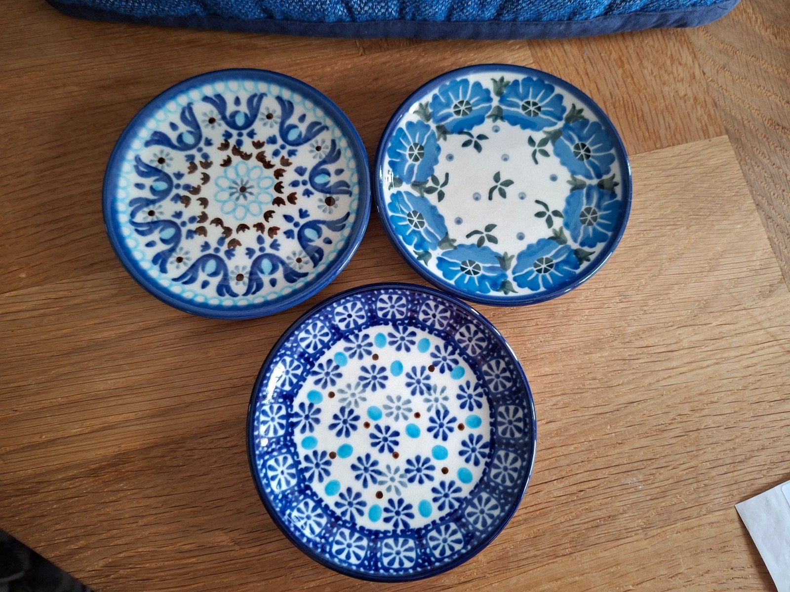 Bunzlau theetip bordjes - 10 cm, ., Keramiek, Ophalen of Verzenden, Zo goed als nieuw