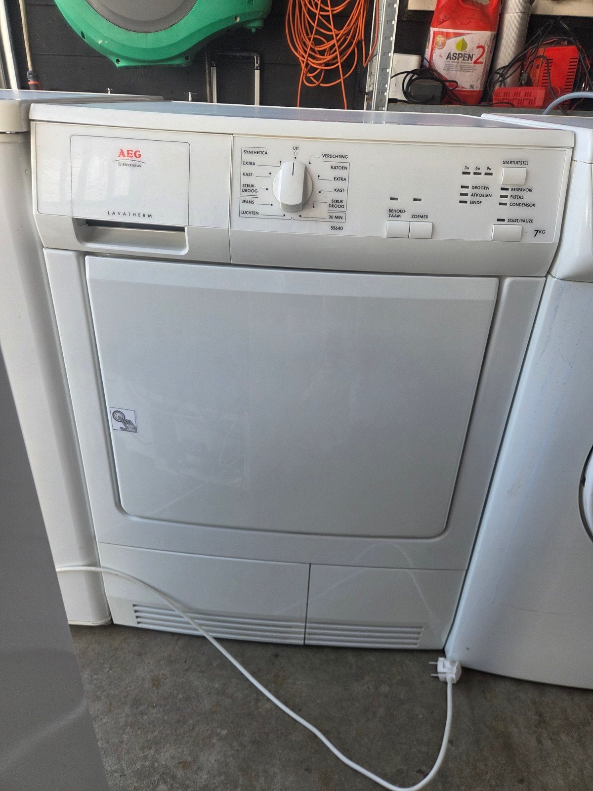 AEG Lavatherm T55640 Condensdroger - 7kg, Ophalen, 6 tot 8 kg, Gebruikt, Voorlader