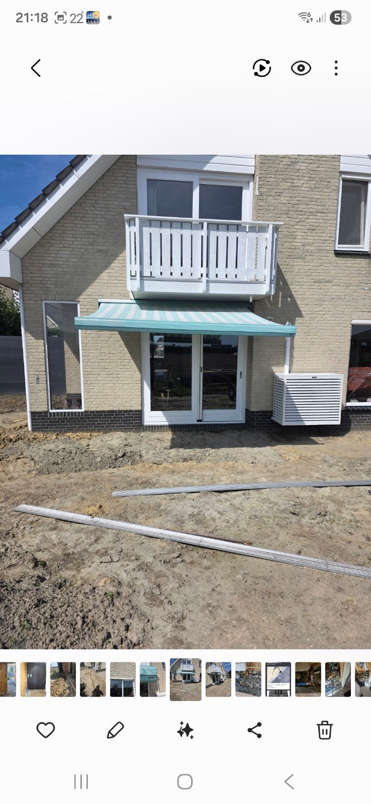 Zonnescherm, Tuin en Terras, Zonneschermen, Ophalen, Gebruikt, 450 cm of meer, 150 tot 300 cm