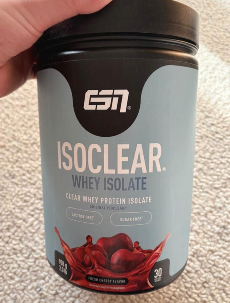 ESN ISOCLEAR Whey Isolate Fresh Cherry Flavor (908g), Ophalen of Verzenden, Nieuw, Poeder of Drank