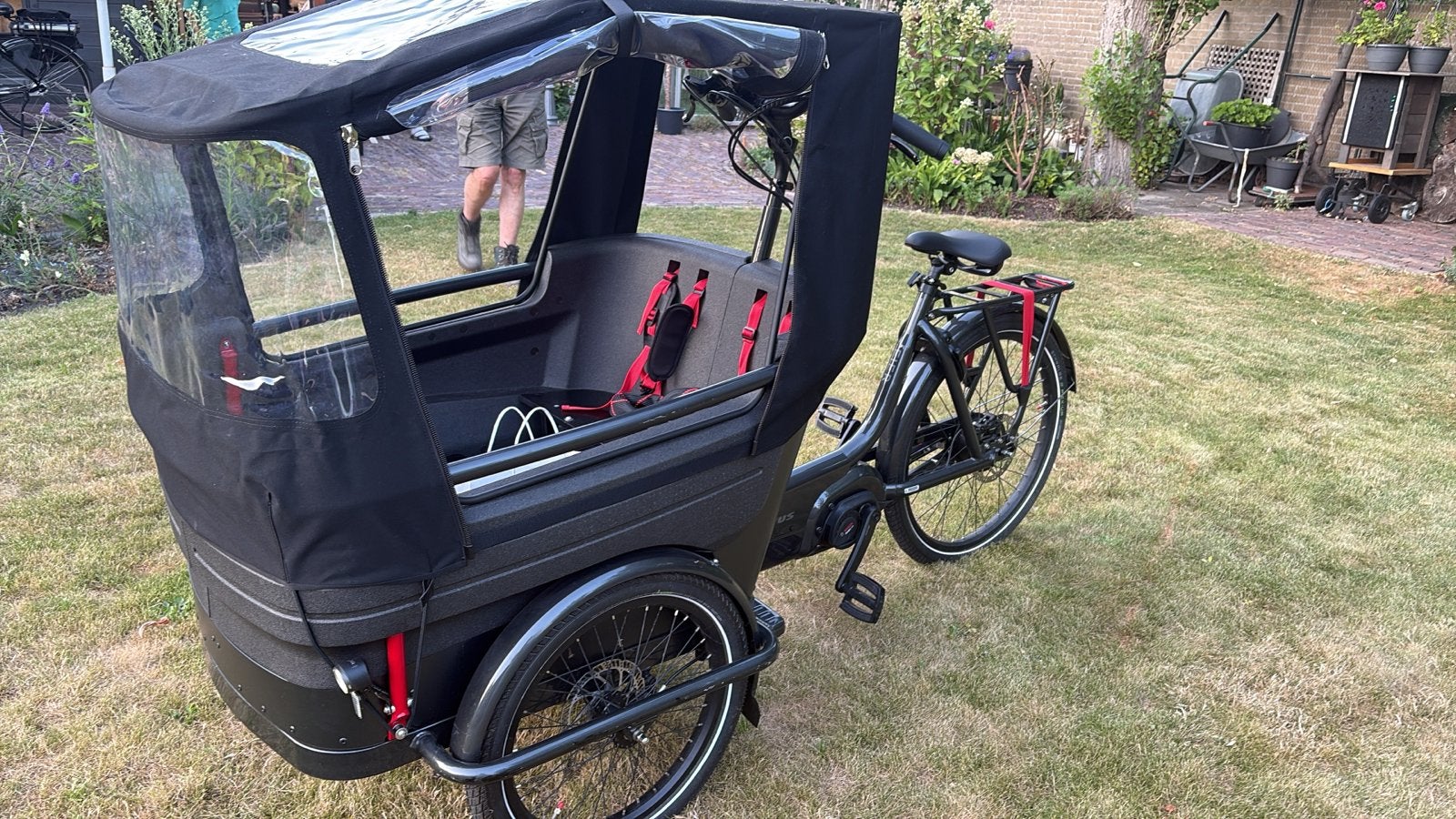 Batavus Fier 3 elektrische bakfiets met huif, Enviolo 400wh, Fietsen en Brommers, Ophalen, Elektrisch, Zo goed als nieuw, 2 kinderen