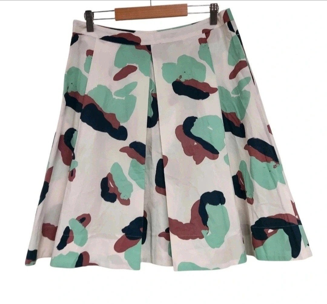 Essentiel Antwerp A-lijn Rok Maat L met abstracte print, Kleding | Dames, Rokken, Maat 38/40 (M), Verzenden, Wit, Zo goed als nieuw