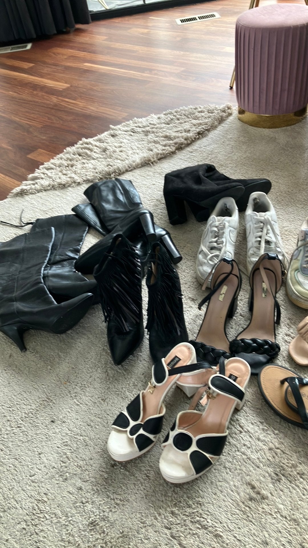 Partij laarzen schoenen hakken 39, Ophalen of Verzenden, Zwart