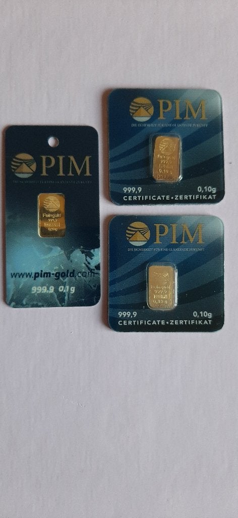 Kaartje Goud puur .999,9 in blister, Postzegels en Munten, Ophalen of Verzenden, Goud