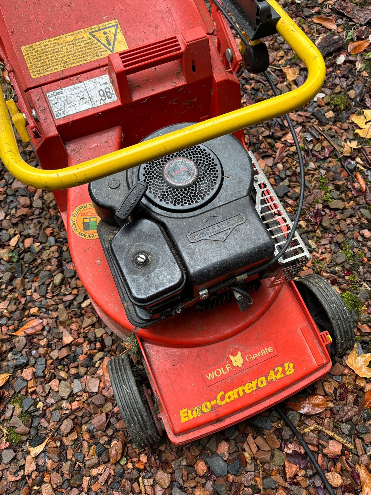 Wolf grasmaaier benzine, Ophalen, Cirkelmaaier, Gebruikt, Opvangbak