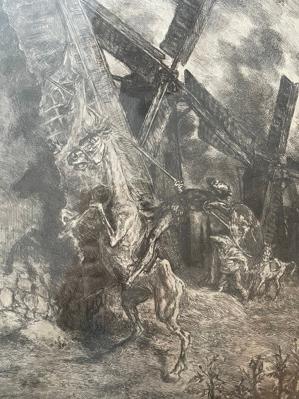 4 etsen Maarten Krabbe - Don Quichot cyclus (ca 1943), Ophalen of Verzenden