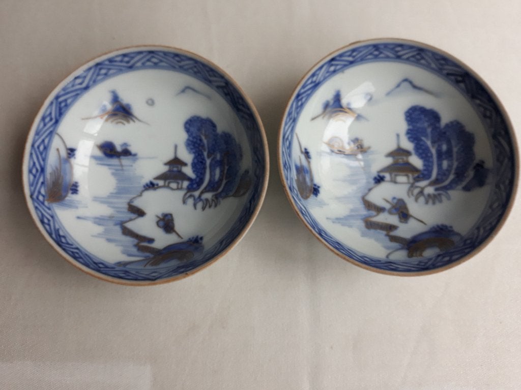 Chinees,Japans porseleinen 2 oude kleine schaaltjes, Ophalen of Verzenden