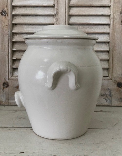 Digoin Sarreguemines grès pot vinaigre olijfolie pot grijs, Antiek en Kunst, Antiek | Keramiek en Aardewerk, Ophalen of Verzenden