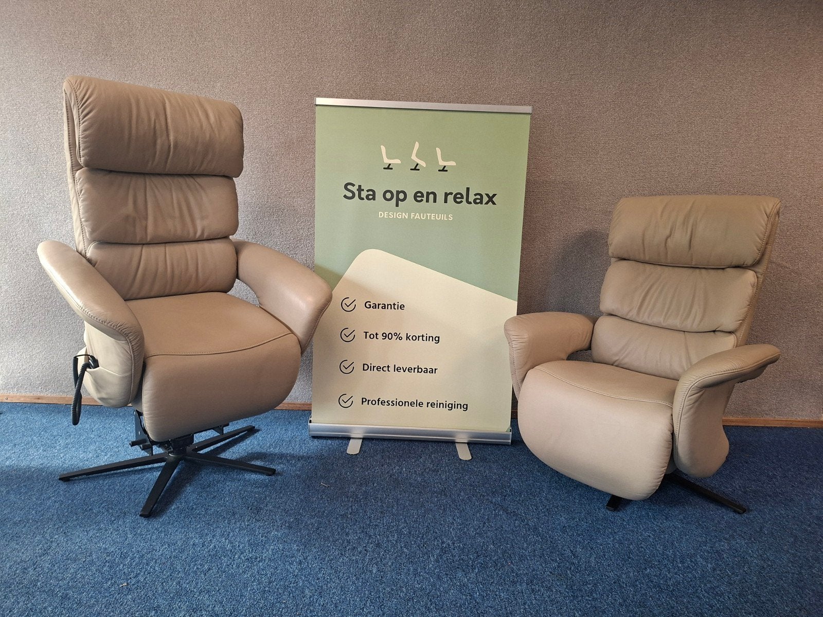 Set sta op relax fauteuils Meubelzorg ZGAN Evt op accu🔋