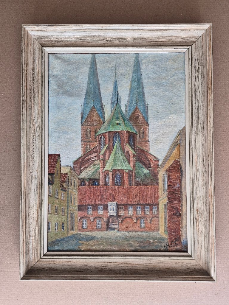 Marienkirche – Lübeck – E. Schröder - ca. 1951, Ophalen of Verzenden, Stads- / dorpsgezicht