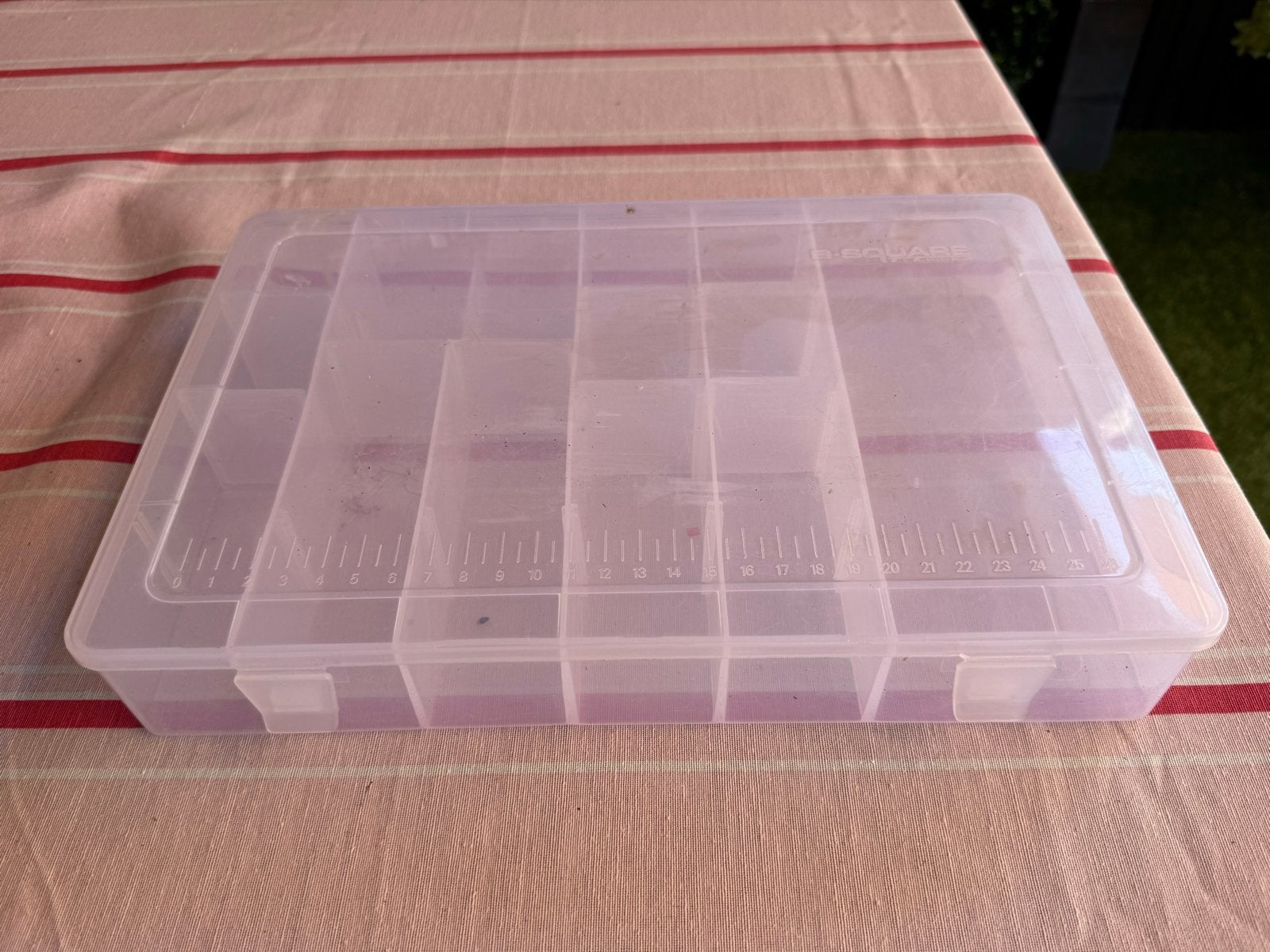 Transparante opbergdoos met vakjes - B-Square, Ophalen of Verzenden, Gebruikt