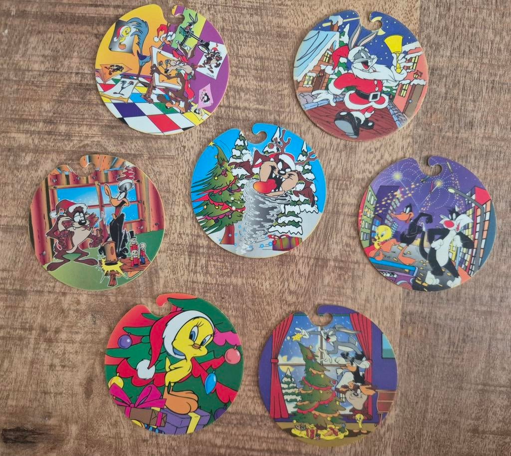 7 Looney Tunes Giga flippo's (1996), Ophalen of Verzenden, Winter, Losse flippo's