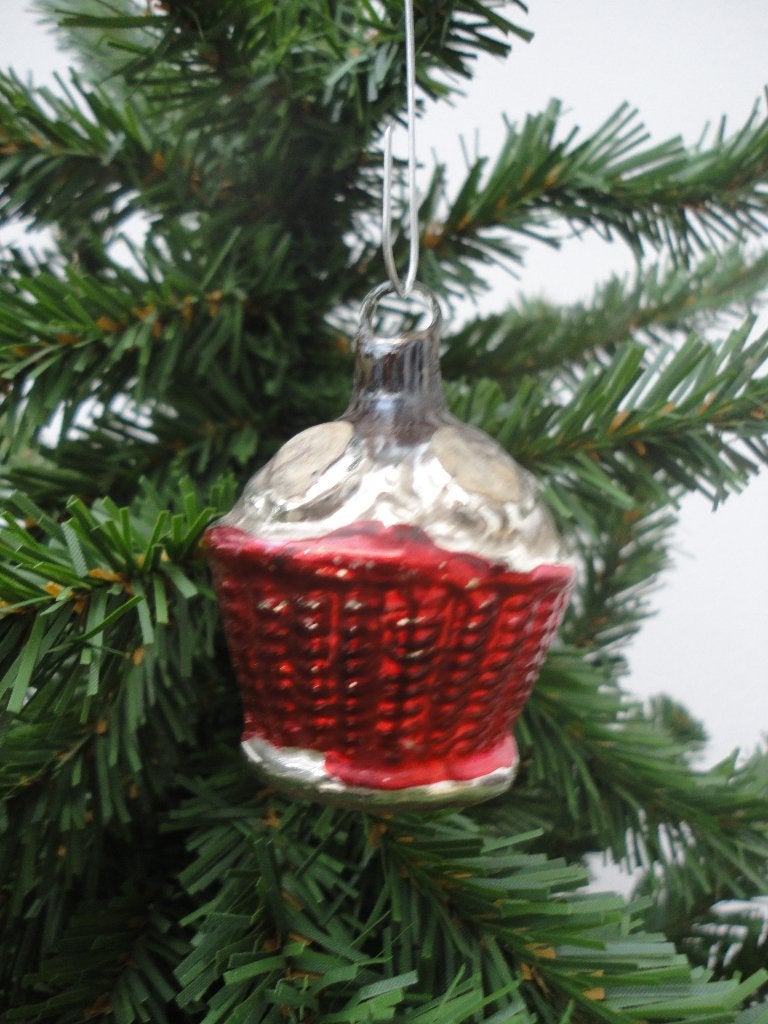 Mooie Ajeko kerstbal model fruitmand / bloemenmand, Diversen, Kerst, Ophalen of Verzenden, Gebruikt