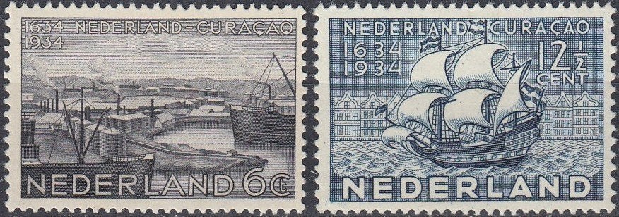 Nederland 2.42.7- 1934- Curaçao- NVPH-267 t/m 268- O, Postzegels en Munten, Verzenden, T/m 1940, Postfris
