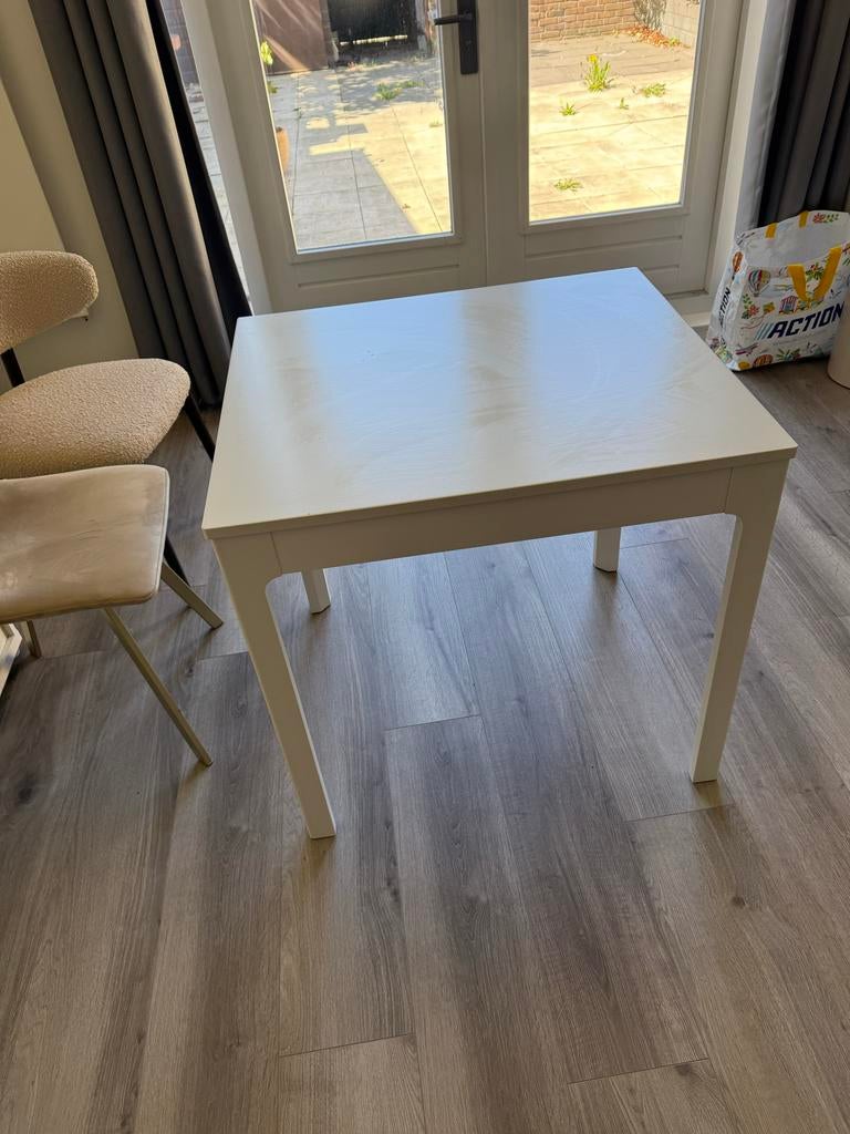 IKEA EKEDALEN uitschuifbare eettafel wit, Huis en Inrichting, Tafels | Eettafels, Ophalen, Gebruikt, 100 tot 150 cm, 50 tot 100 cm
