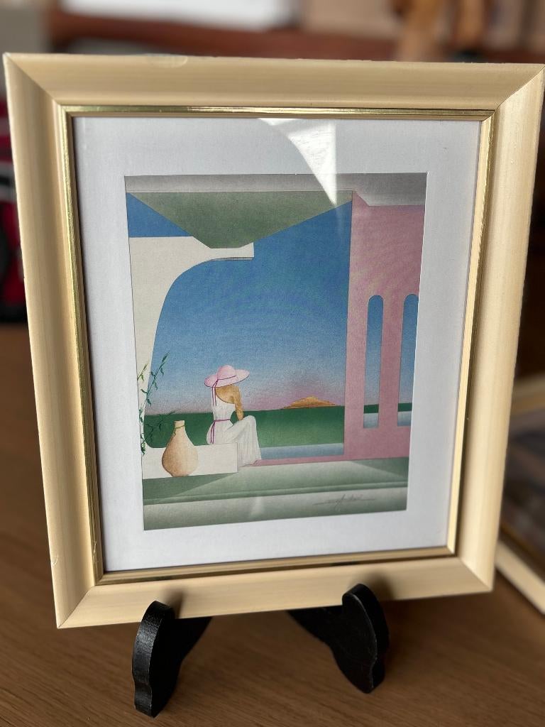 2 VINTAGE FANTONI POSTERS - POST-MODERN JAREN '80 PASTEL, Ophalen, Met lijst, Zo goed als nieuw, A1 t/m A3
