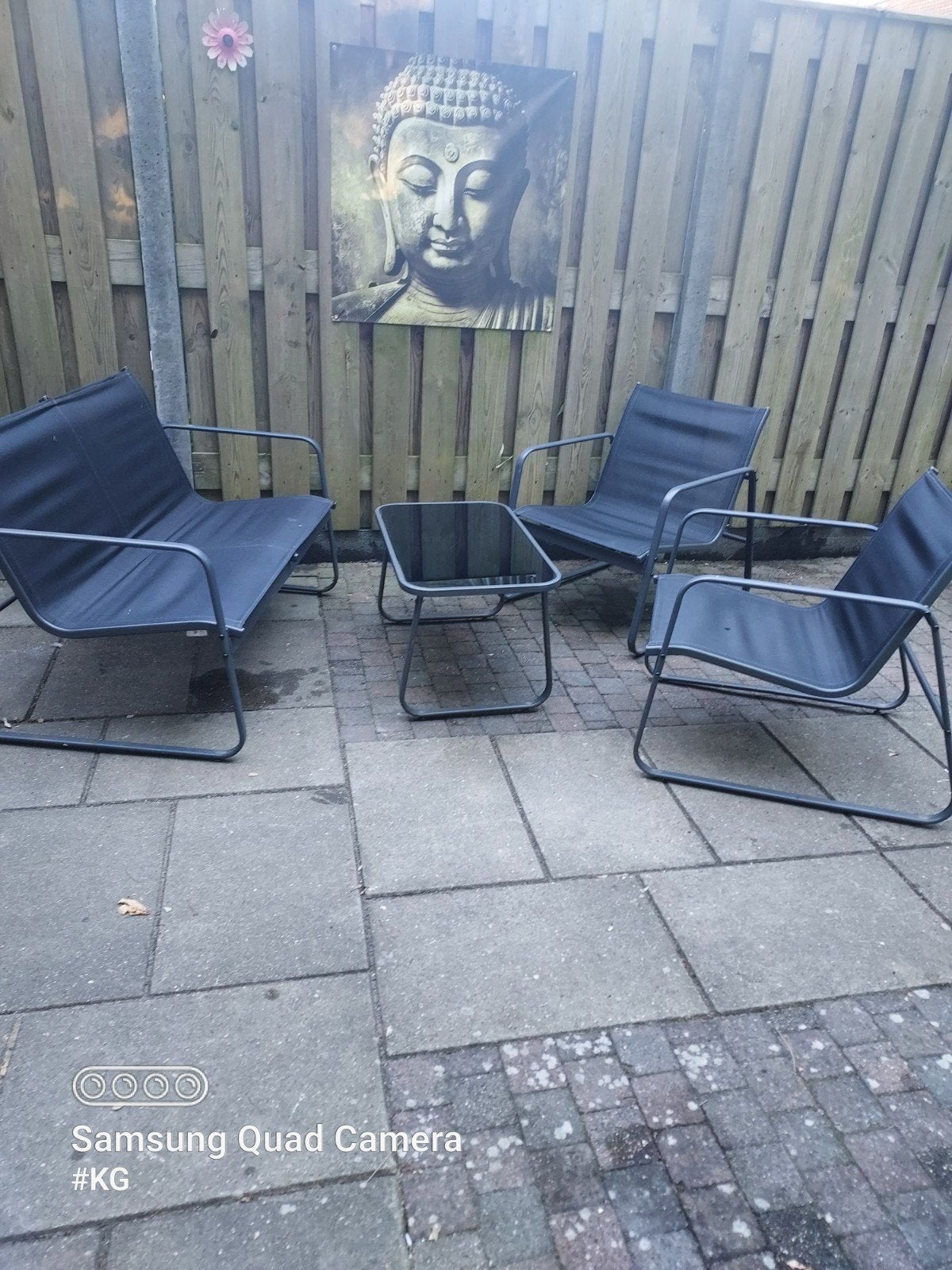 tuinset, Ophalen, 4 zitplaatsen, Gebruikt, Aluminium