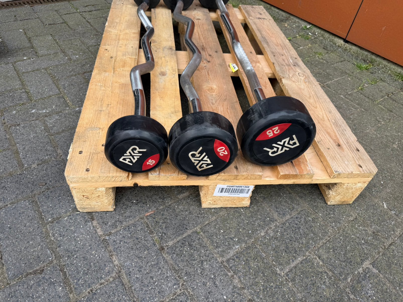 3 Vaste Ezstangen 15kg, 20kg, 25kg, Ophalen, Gebruikt