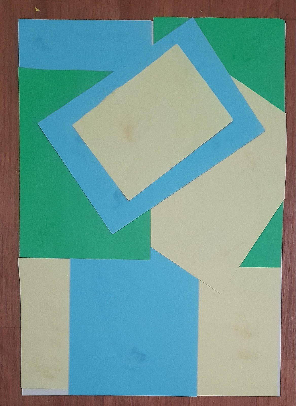Abstract vaas bloemen knipsel schilderij, Antiek en Kunst, Ophalen of Verzenden