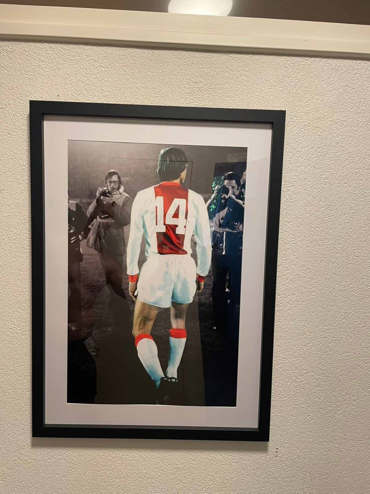 Fotolijst met foto van Johan Cruijff Ajax, Ophalen of Verzenden