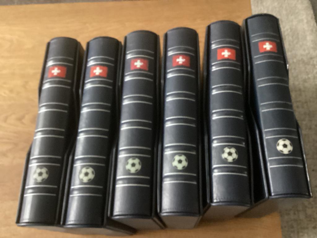 6 luxe albums met cassette over voetballen 2006 en 2008 en, Postzegels en Munten, Postzegels | Volle albums en Verzamelingen, Ophalen
